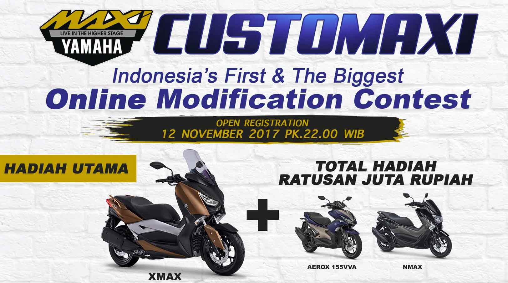 Yamaha Gelar Kompetisi Modifikasi MaxiScooter Yamaha Secara Online